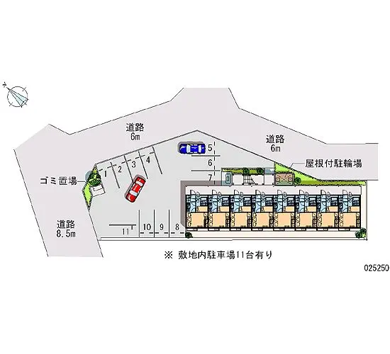 ★手数料０円★尾道市平原４丁目　月極駐車場（LP）